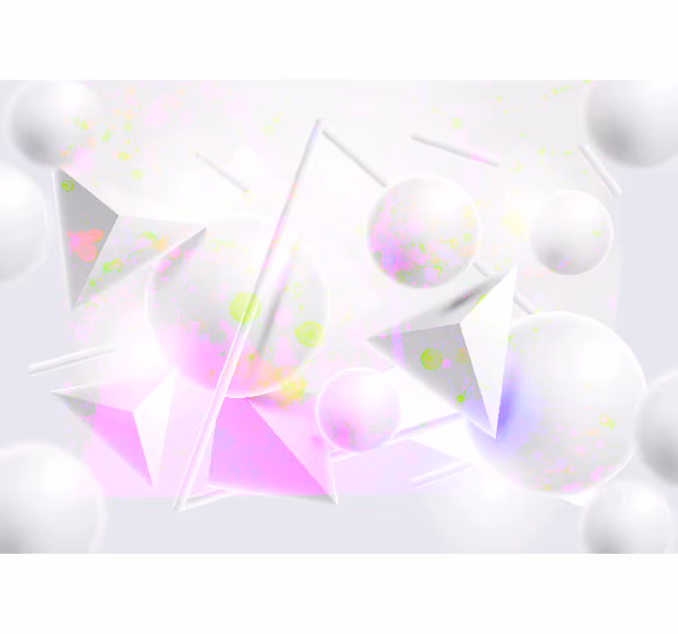 Fotomurale astratto fusione di forme geometriche - TenStickers