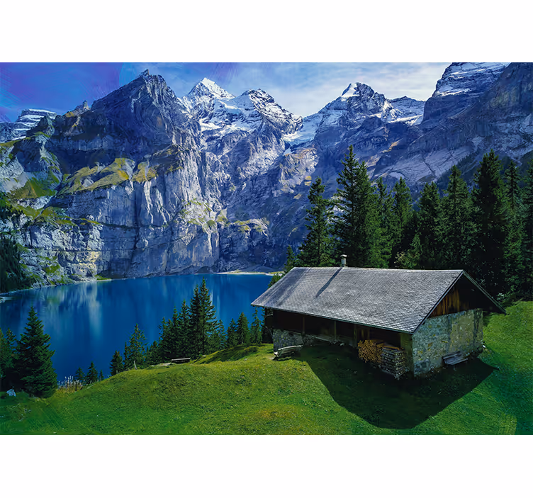 Fotomurale paesaggi lago di montagna - TenStickers