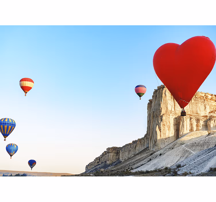Fotomurale amore palloncino a forma di cuore - TenStickers