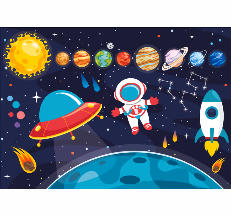 Fotomurale fantasia concetto di ricerca cosmica - TenStickers