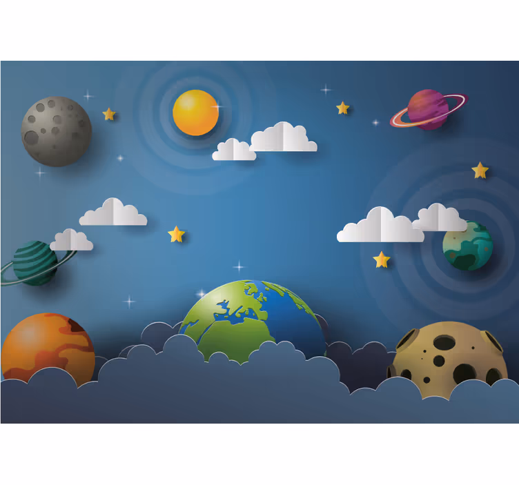 Fotomurale fantasia paesaggio onirico cosmico - TenStickers