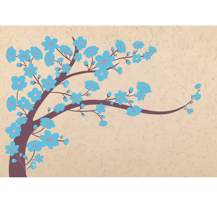 Fotomurale fiori stelo di sakura - TenStickers