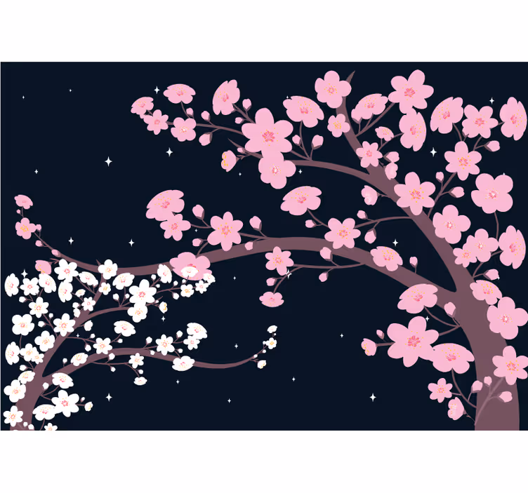 Fotomurale fiori rami di fior di ciliegio - TenStickers