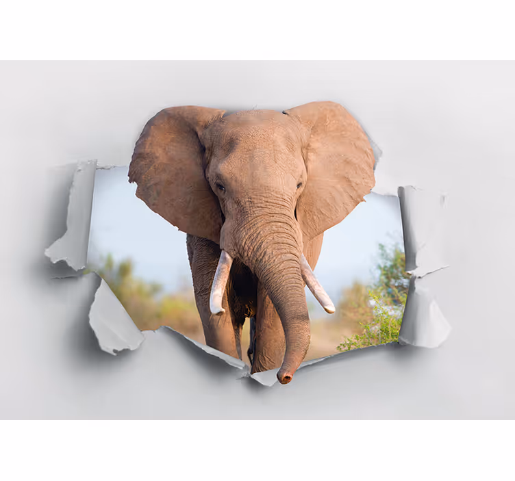 Fotomurale animali ritratto di elefante maestoso - TenStickers