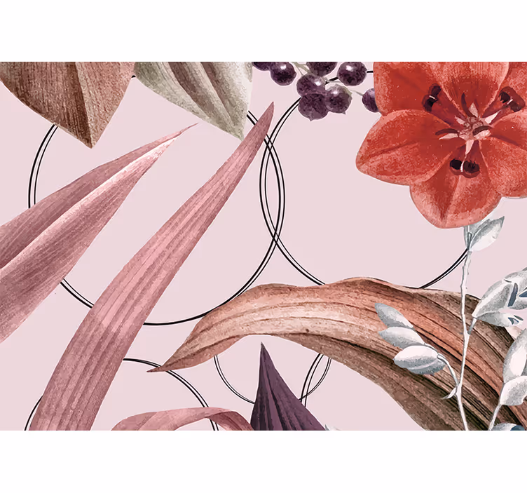 Fotomurale fiori design a motivi floreali - TenStickers