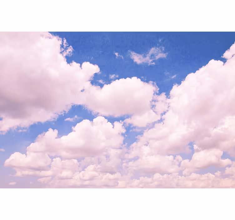 Fotomurale cielo soffici nuvole rosa - TenStickers