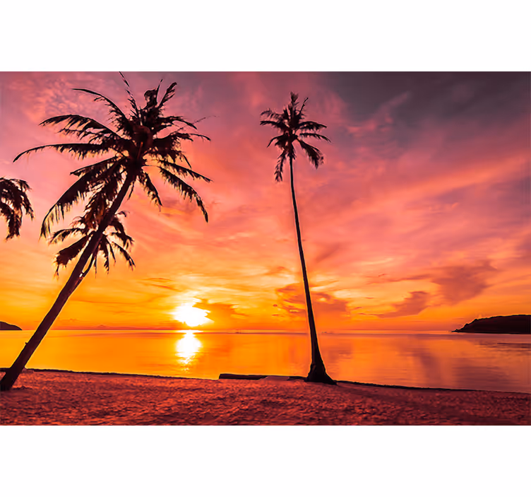 Fotomurali natura vista al tramonto tropicale - TenStickers
