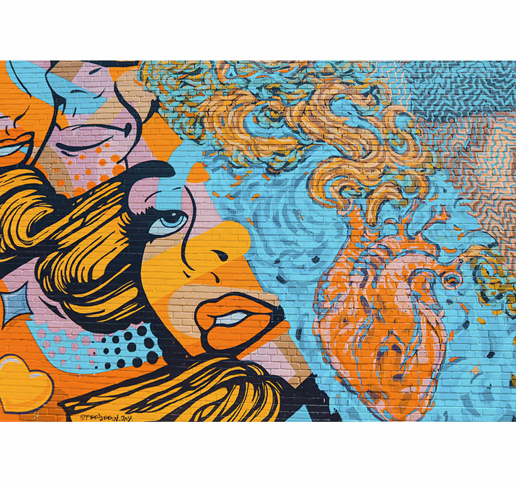 Fotomurale arte urbana espressione urbana colorata - TenStickers