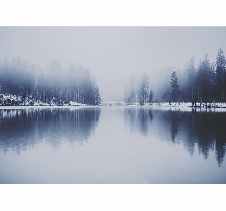 Fotomurali natura paesaggio sereno in riva al lago - TenStickers