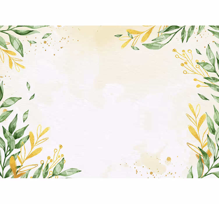 Fotomurale fiori composizione di foglie botaniche - TenStickers