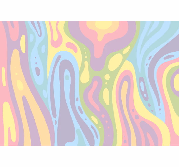 Carta da parati per ragazzi astratto motivi di colori fluidi - TenStickers