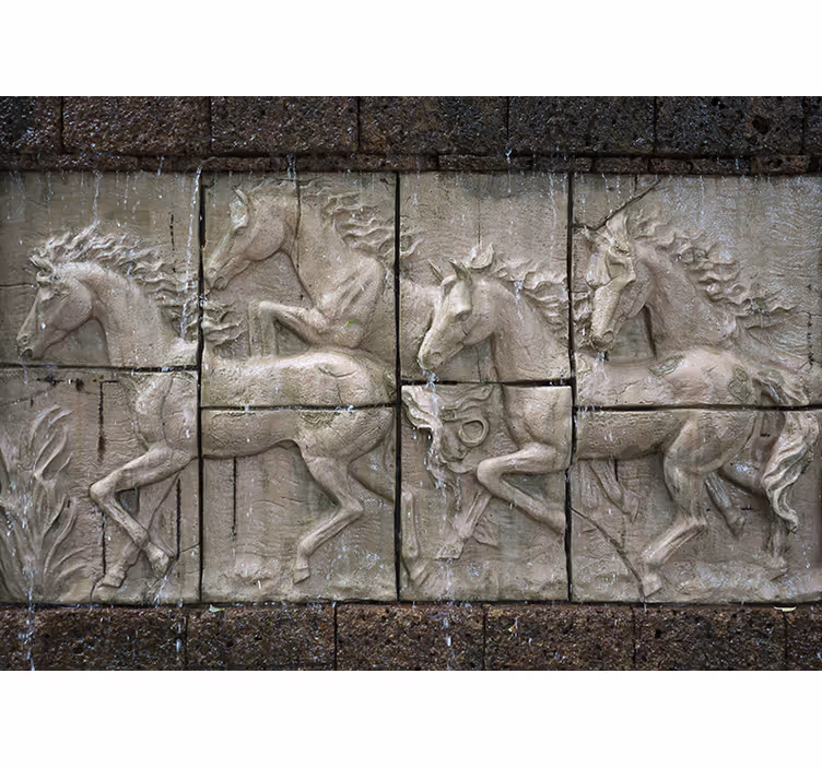 Fotomurale animali cavalli al galoppo relief - TenStickers