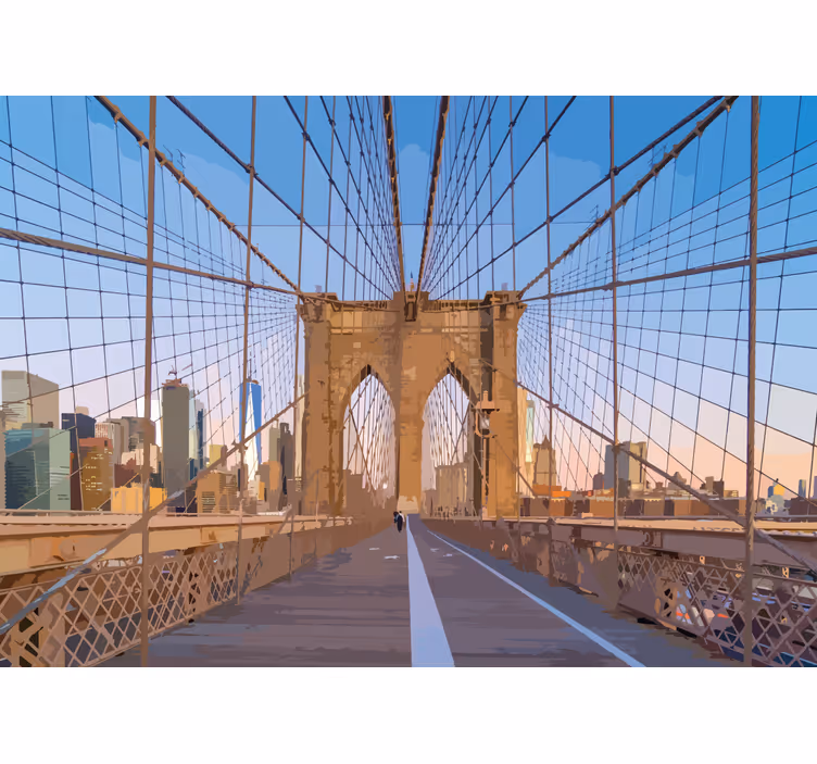 Fotomurale città vista ponte di brooklyn - TenStickers
