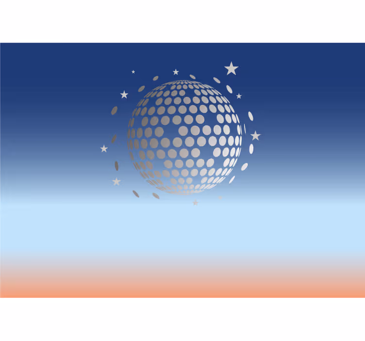 Fotomurale musicale design sfera disco - TenStickers