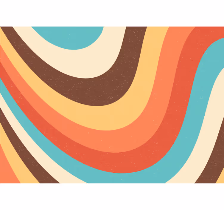 Fotomurale astratto onde colorate curve - TenStickers