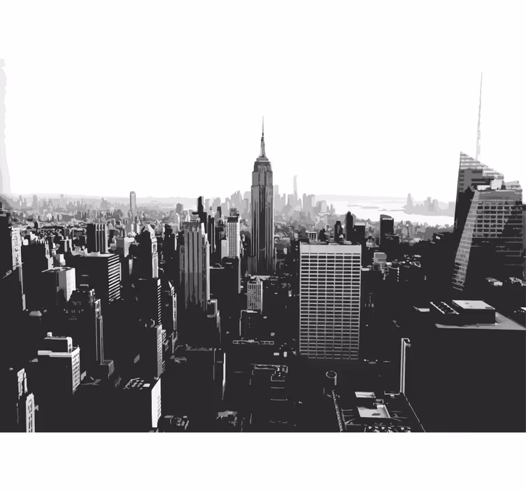 Fotomurale new york skyline con empire state - TenStickers