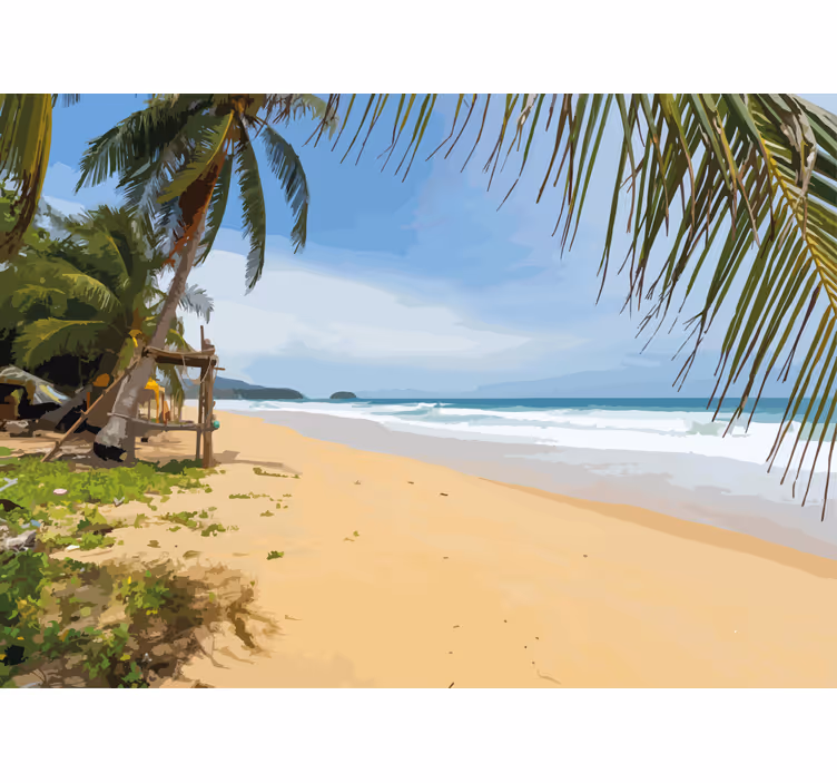 Fotomurale paesaggi vista sulla costa tropicale - TenStickers