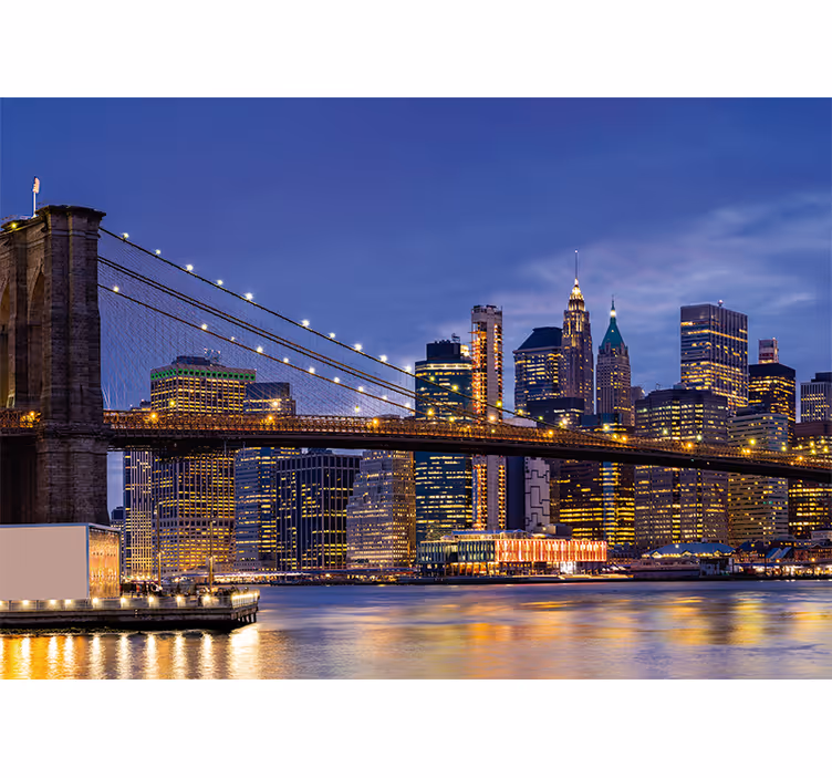 Fotomurale new york paesaggio del ponte di brooklyn - TenStickers