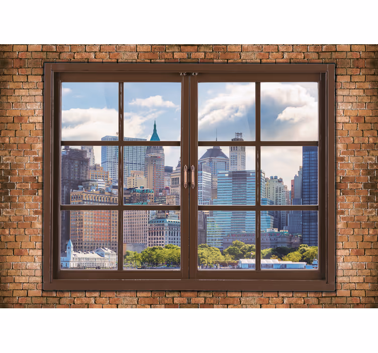 Fotomurale new york vista skyline manhattan - TenStickers