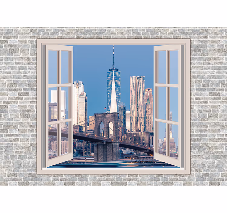 Fotomurale New York vista di manhattan cielo pulito - TenStickers