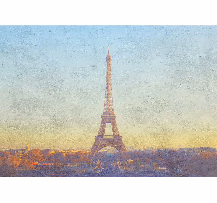 Fotomurale parigi torre eiffel al crepuscolo - TenStickers
