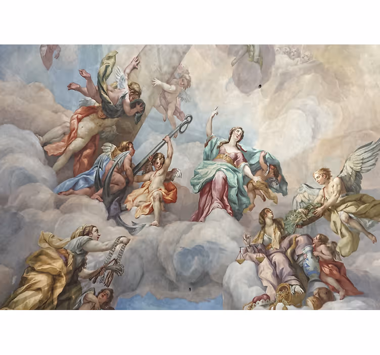 Fotomurale classico figure celesti sopra - TenStickers