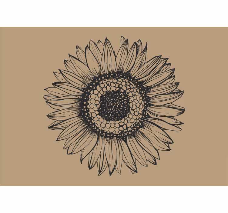 Fotomurale fiori design floreale di girasole - TenStickers
