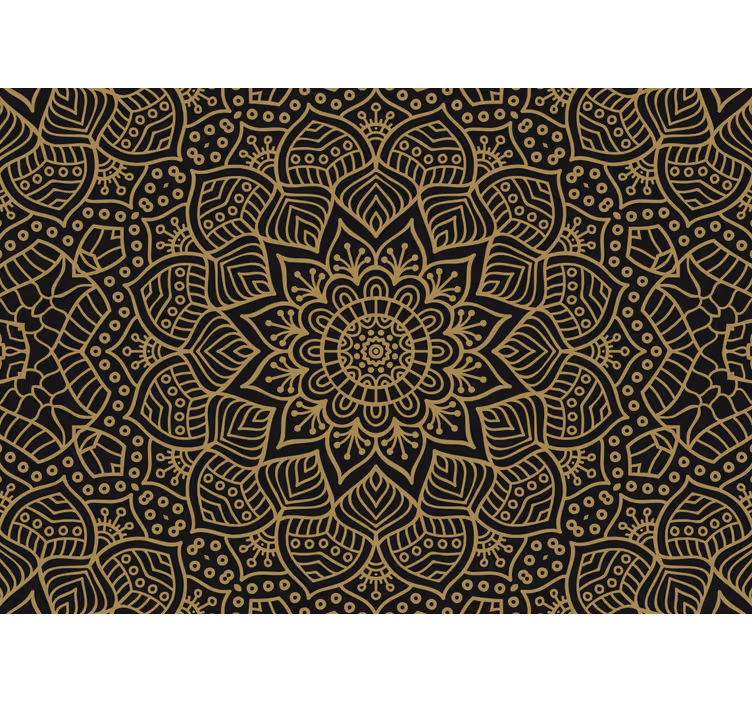 Fotomurali mandala motivo botanico elaborato - TenStickers