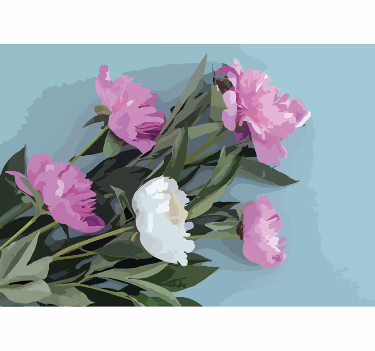 Fotomurale fiori composizione di peonie - TenStickers