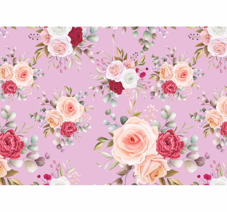 Fotomurale fiori design bouquet floreale - TenStickers