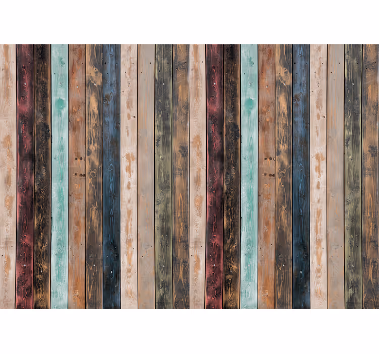 Fotomurale mattoni texture legno - TenStickers