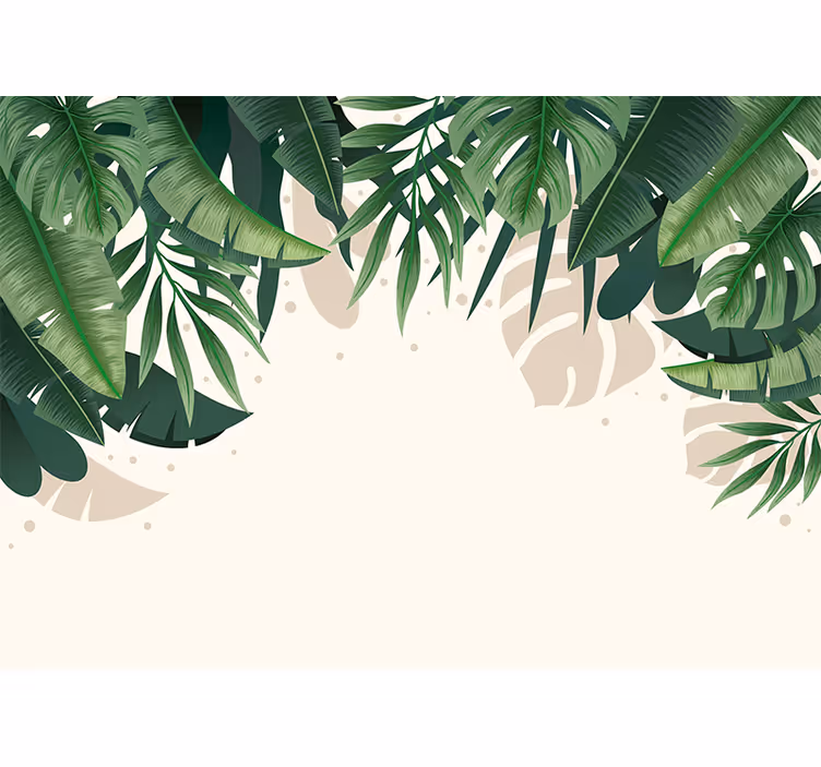 Carta da parati natura copertura di foglie tropicali - TenStickers