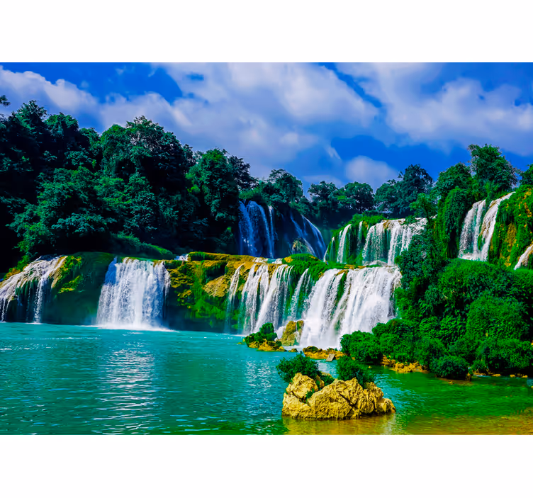 Fotomurale cascate Oasi verde - TenStickers