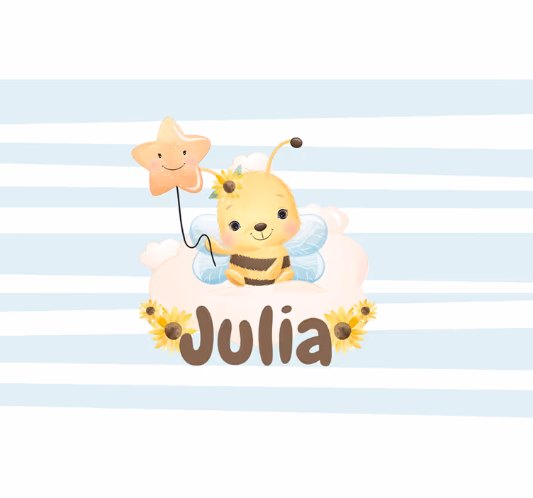 Fotomurale per neonato personaggio ape carina - TenStickers