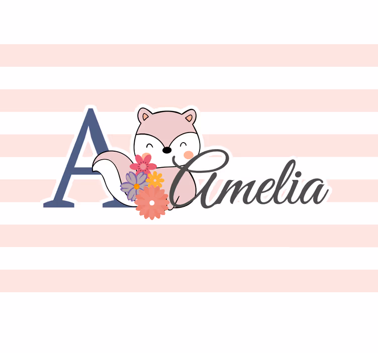 Fotomurale cameretta design volpe adorabile - TenStickers