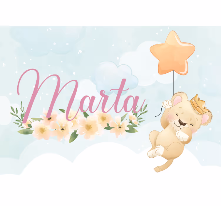 Fotomurale cameretta leone carino con pallone - TenStickers