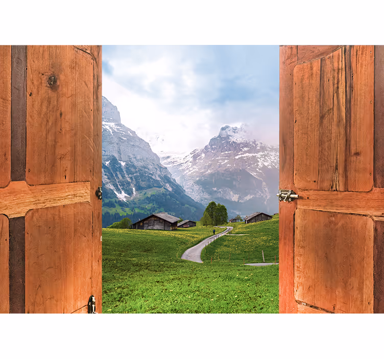 Fotomurale paesaggi apertura su montagna - TenStickers