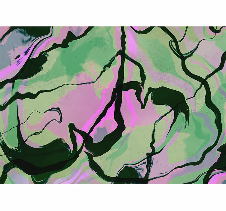 Fotomurale astratto composizione di forme organiche - TenStickers