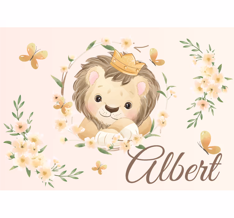 Fotomurali leone re leone tenero - TenStickers