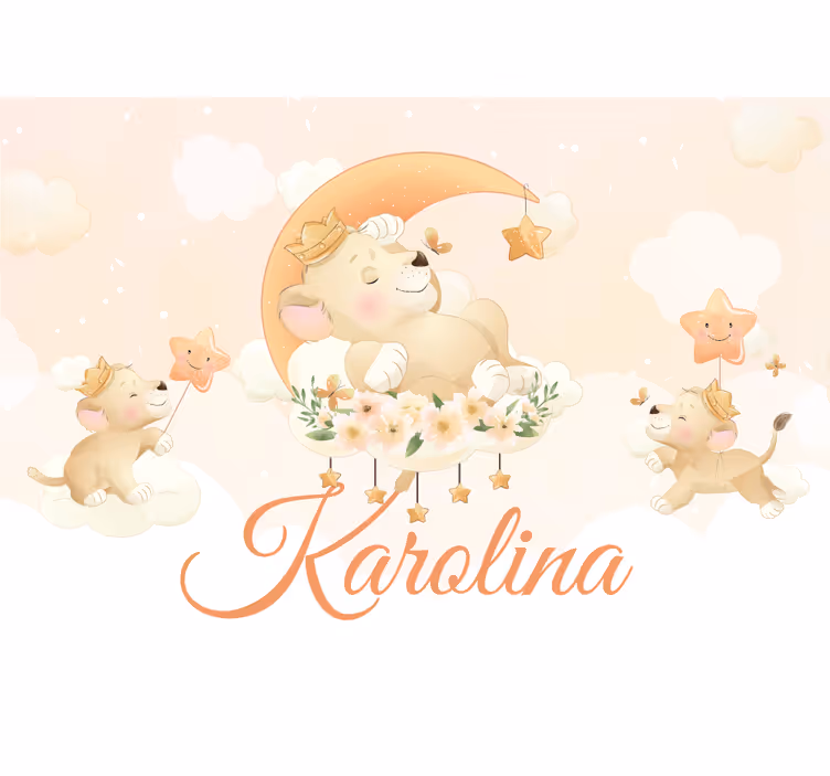 Fotomurale animali scena di leone da sogno - TenStickers