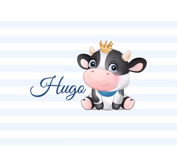 Fotomurali persone mucca cartone animato - TenStickers