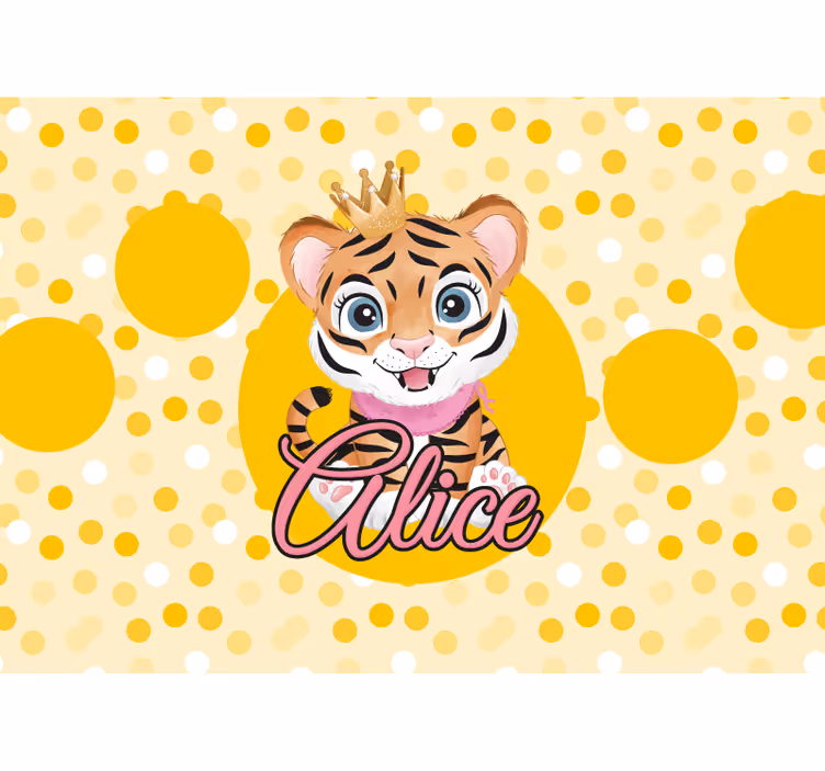 Fotomurale animali personaggio tigre carina - TenStickers