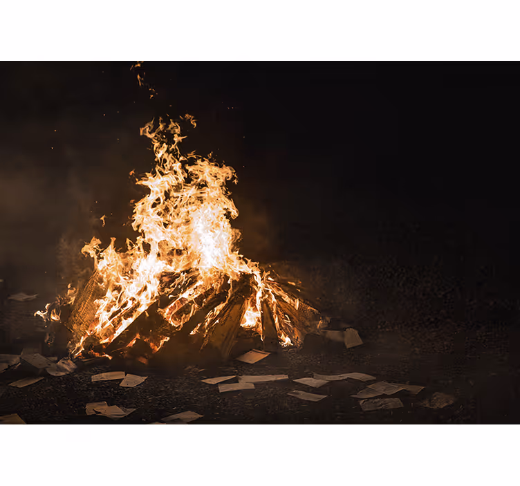 Fotomurale astratto scena di falò fiammeggiante - TenStickers