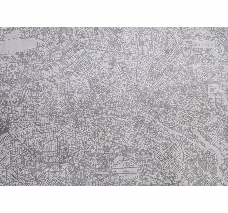 Fotomurale berlino mappa dettagliata di berlino - TenStickers