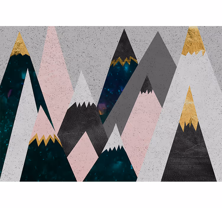 Fotomurale montagna cime montane astratte - TenStickers