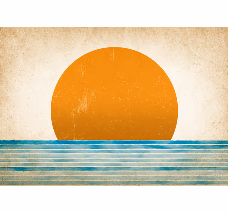 Fotomurale paesaggi tramonto sul mare - TenStickers