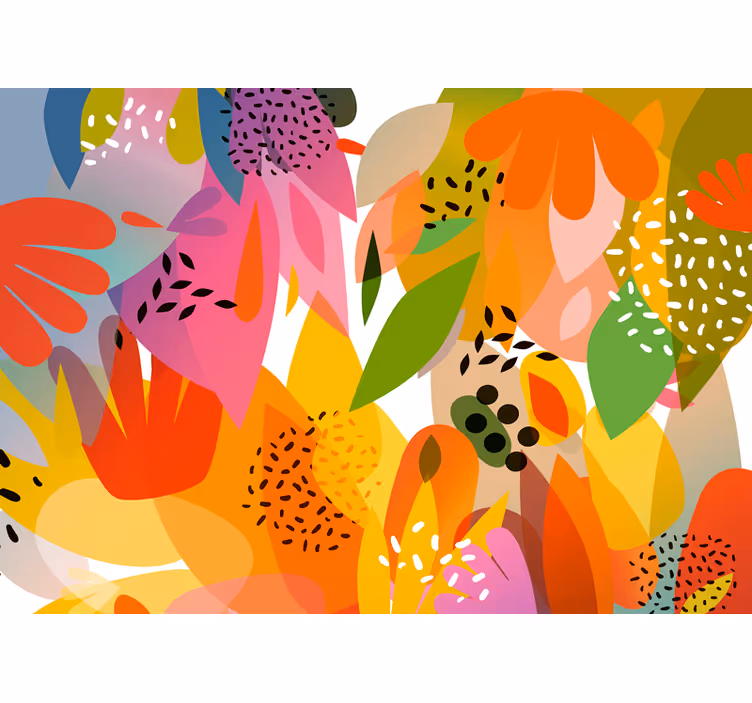 Fotomurale fiori collage floreale colorato - TenStickers