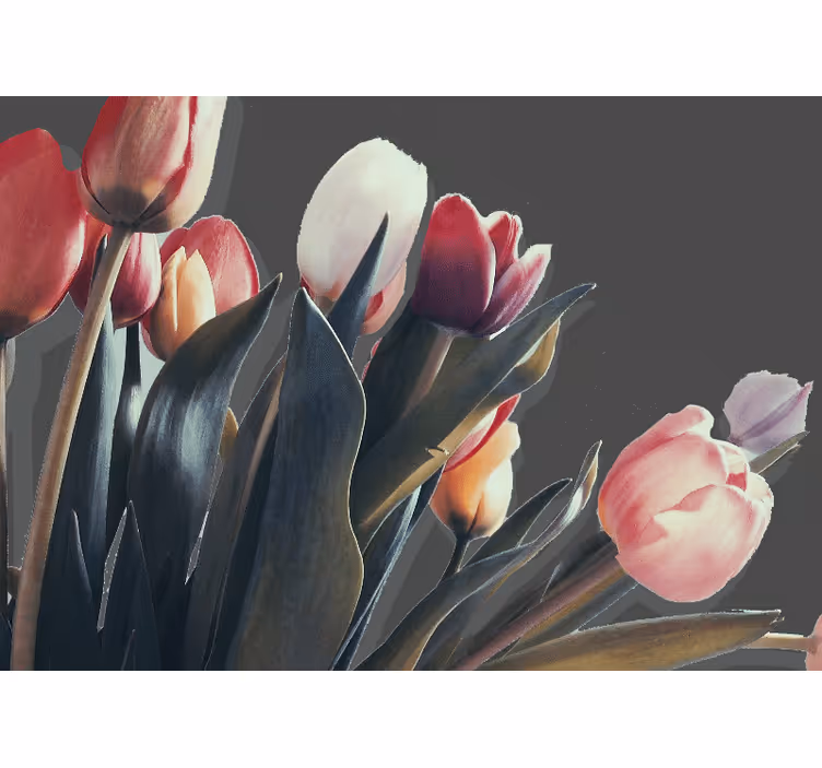 Fotomurale fiori esposizione di tulipani - TenStickers