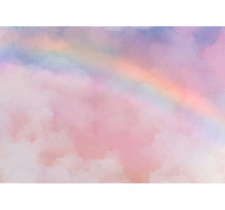 Carta da parati per ragazzi arcobaleno rosa baby - TenStickers