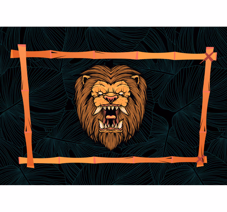 Fotomurali leone opera d'arte maestosa - TenStickers
